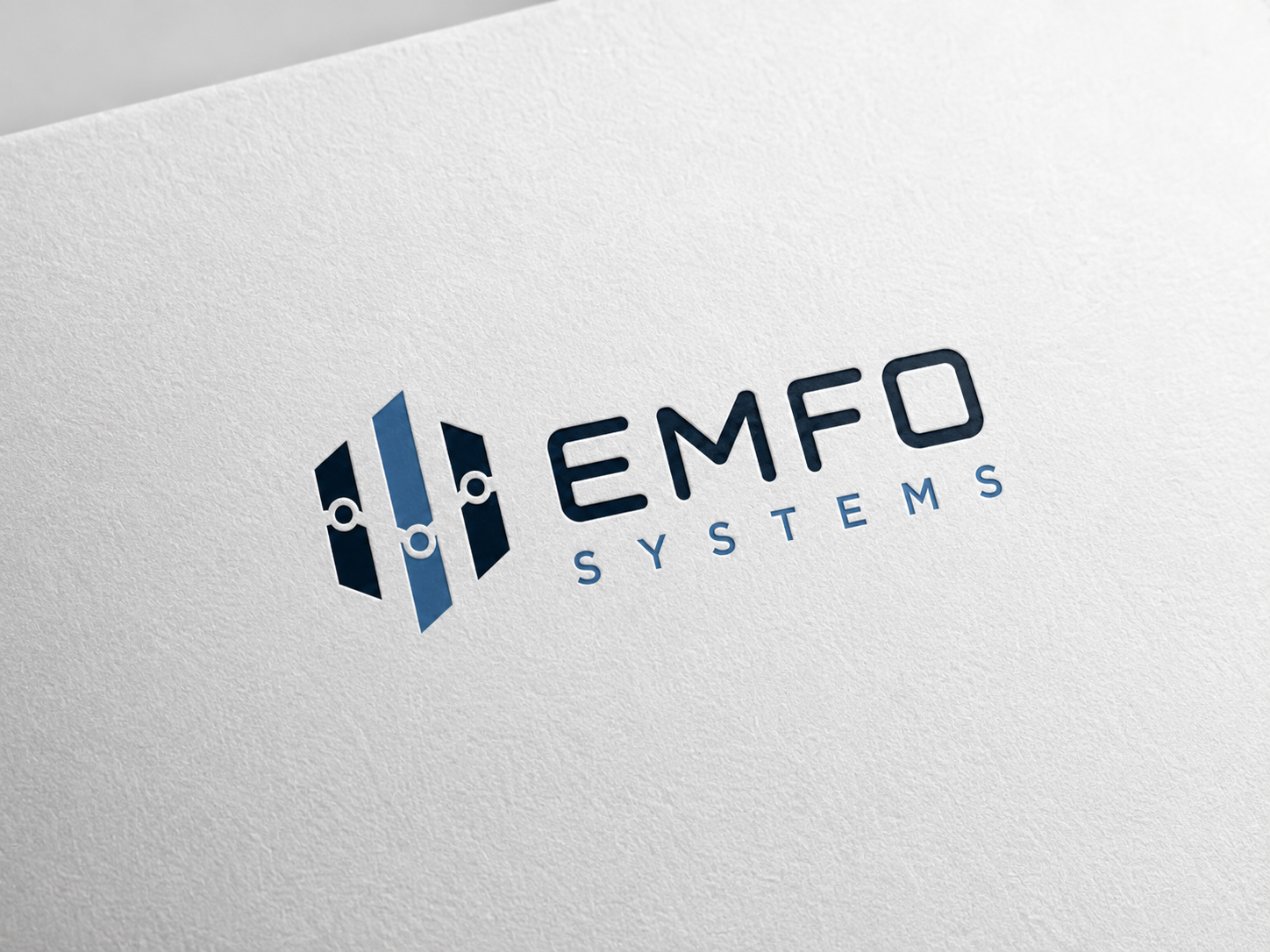 EMFO Systems logo on textured paper